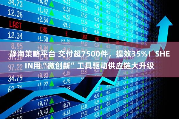 静海策略平台 交付超7500件，提效35%！SHEIN用“微创新”工具驱动供应链大升级